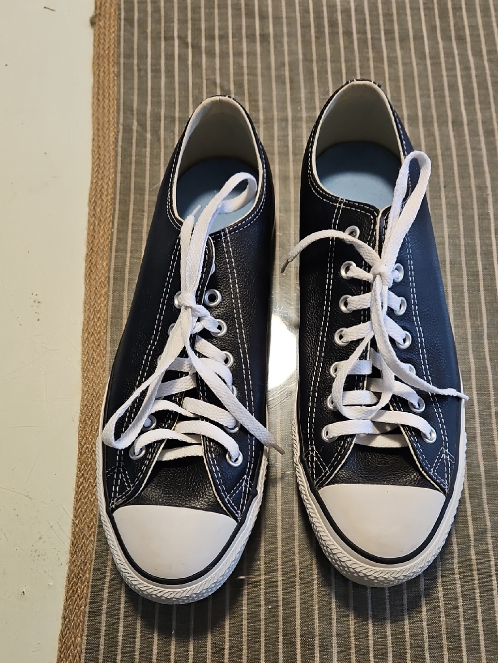 Converse Leather Chuck Taylor Low-Top Sneakers with White Laces